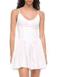 Dena Stretch-Cotton Sleeveless Minidress