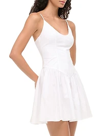 Dena Stretch-Cotton Sleeveless Minidress