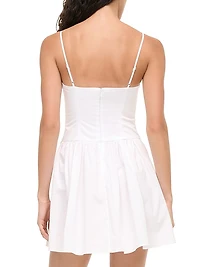 Dena Stretch-Cotton Sleeveless Minidress