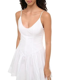 Dena Stretch-Cotton Sleeveless Minidress