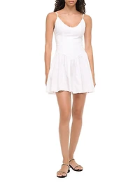 Dena Stretch-Cotton Sleeveless Minidress