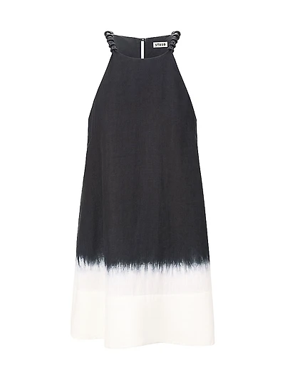 Cabo Dip-Dyed Linen A-Line Minidress