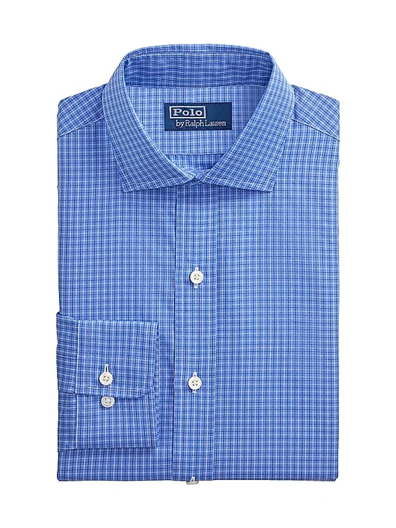 Classic-Fit Checked Cotton Poplin Shirt