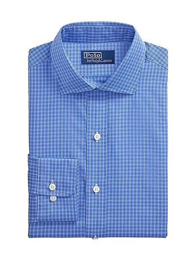 Classic-Fit Checked Cotton Poplin Shirt