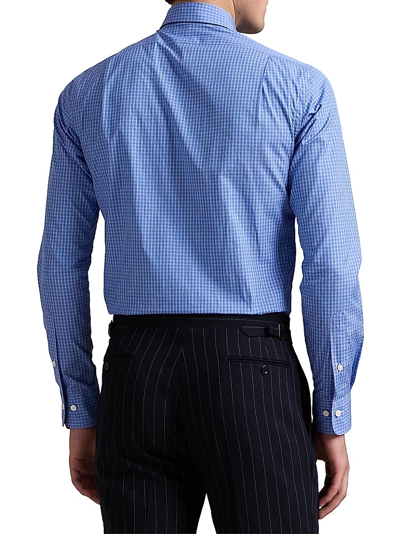 Classic-Fit Checked Cotton Poplin Shirt