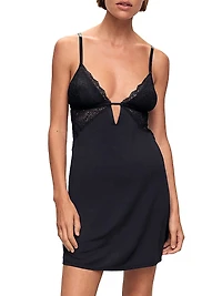 Satin & Lace Cut-Out Back Chemise