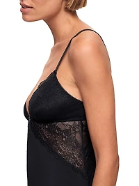 Satin & Lace Cut-Out Back Chemise