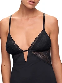 Satin & Lace Cut-Out Back Chemise