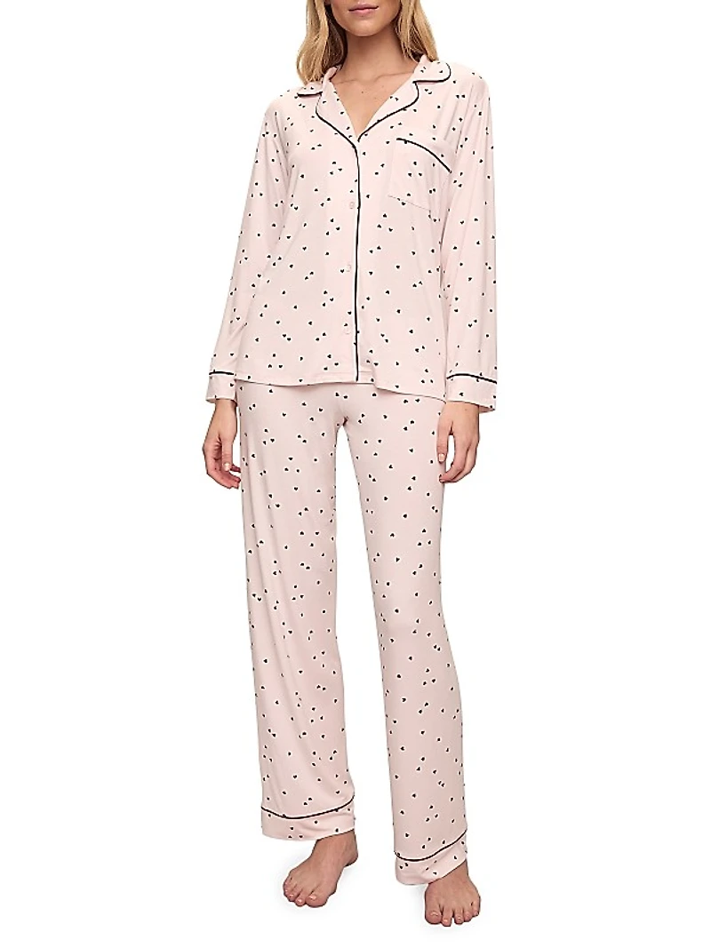 Gisele Heart Long Pajama Set