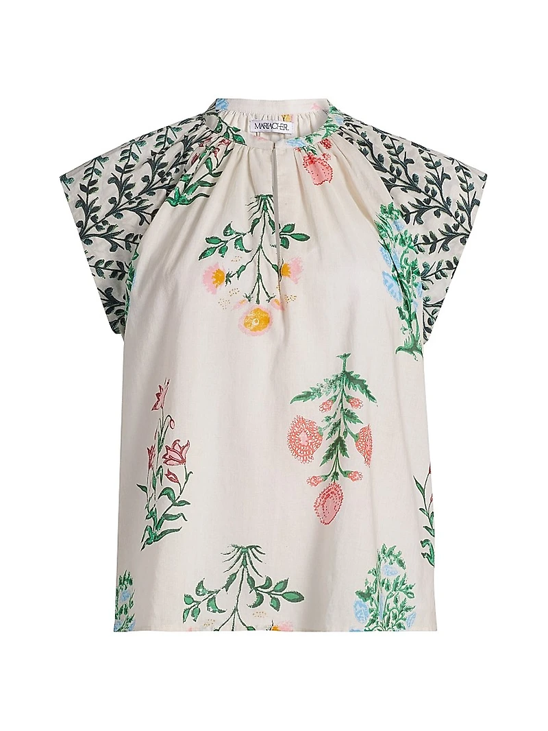 Almirante Keyla Floral Cotton Voile Top