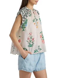 Almirante Keyla Floral Cotton Voile Top