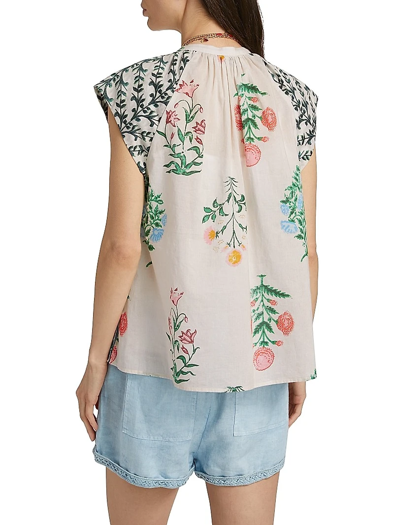 Almirante Keyla Floral Cotton Voile Top