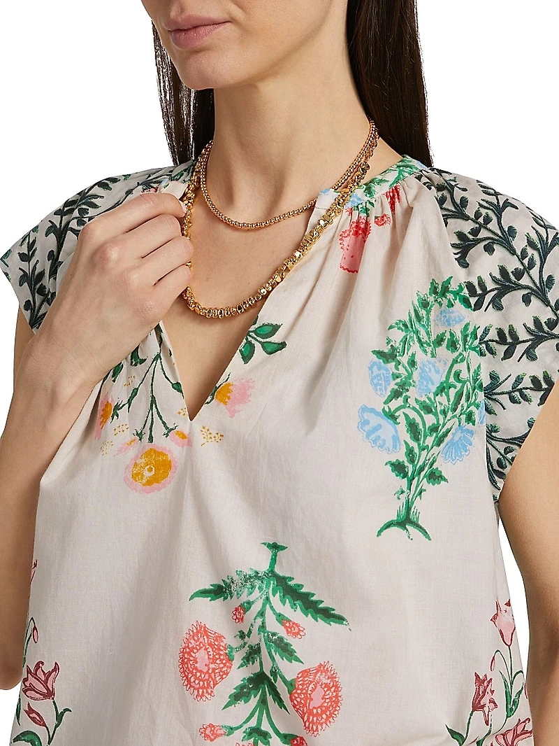 Almirante Keyla Floral Cotton Voile Top