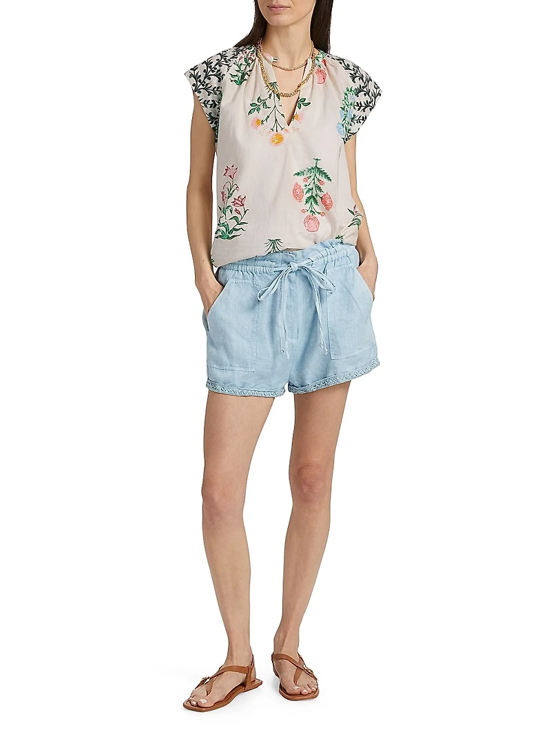 Almirante Keyla Floral Cotton Voile Top