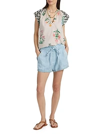 Almirante Keyla Floral Cotton Voile Top