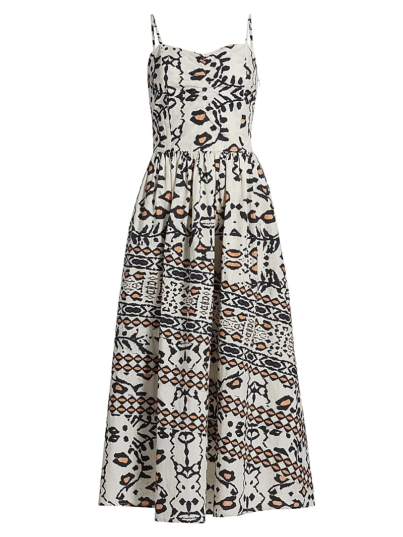 Ensenada Finley Printed Cotton Poplin Maxi Dress