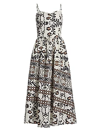 Ensenada Finley Printed Cotton Poplin Maxi Dress