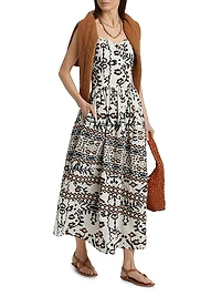 Ensenada Finley Printed Cotton Poplin Maxi Dress