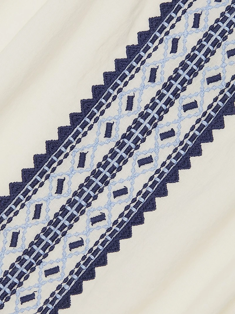 Incas Angel Embroidered Cotton Voile Top