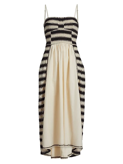 Carmy Textured Knit Cotton Midi-Dress