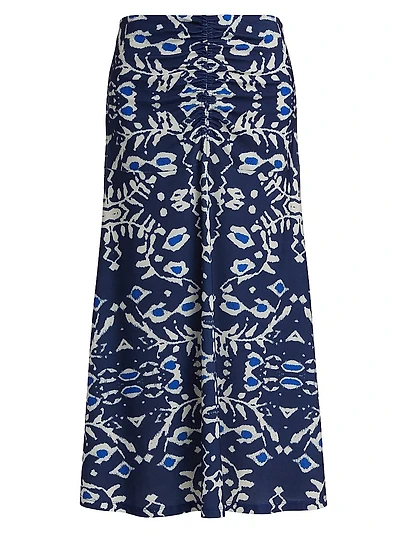Ensenada Meg Printed Midi-Skirt