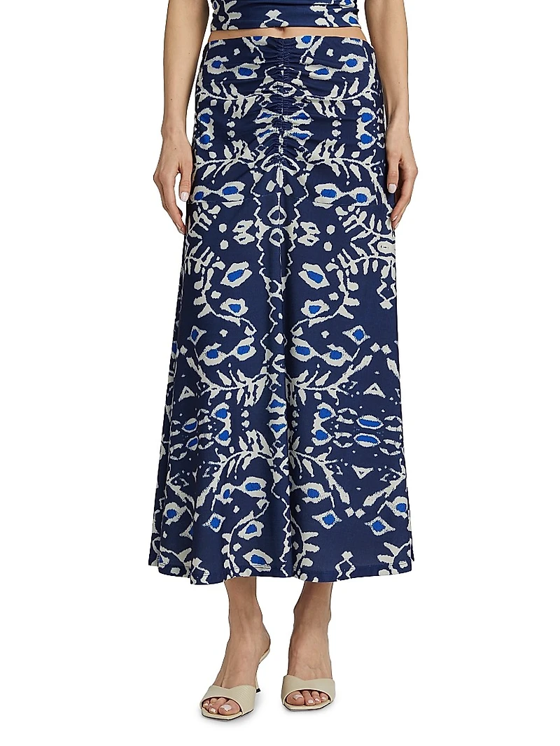 Ensenada Meg Printed Midi-Skirt