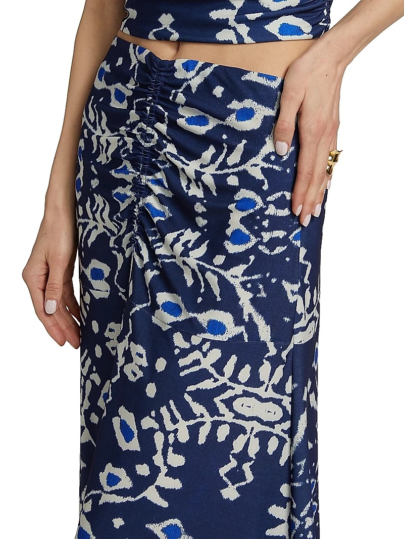 Ensenada Meg Printed Midi-Skirt