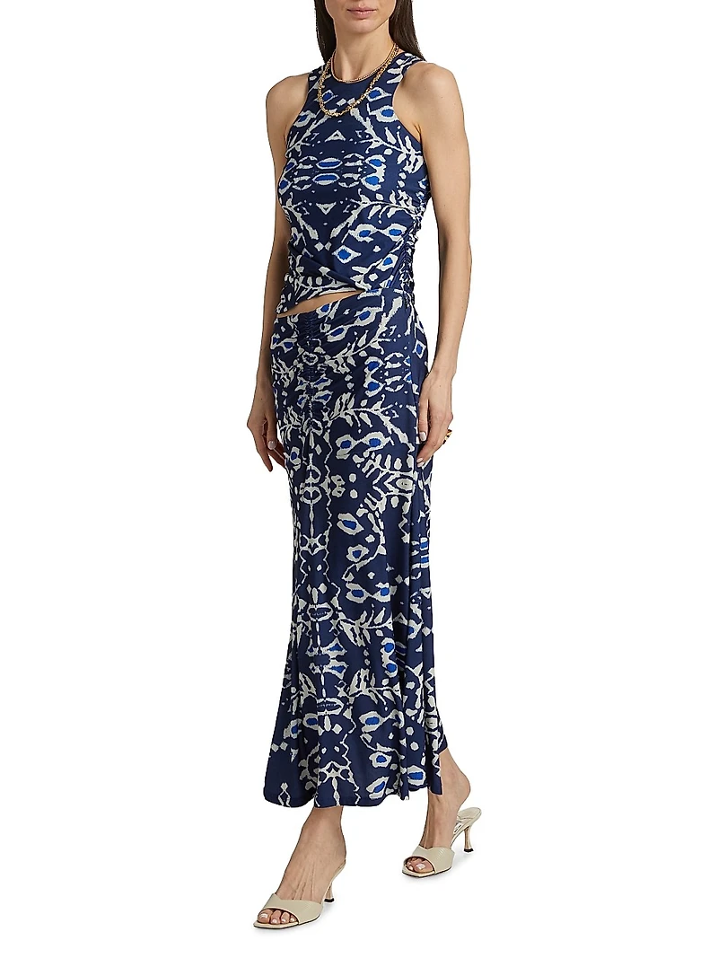 Ensenada Meg Printed Midi-Skirt
