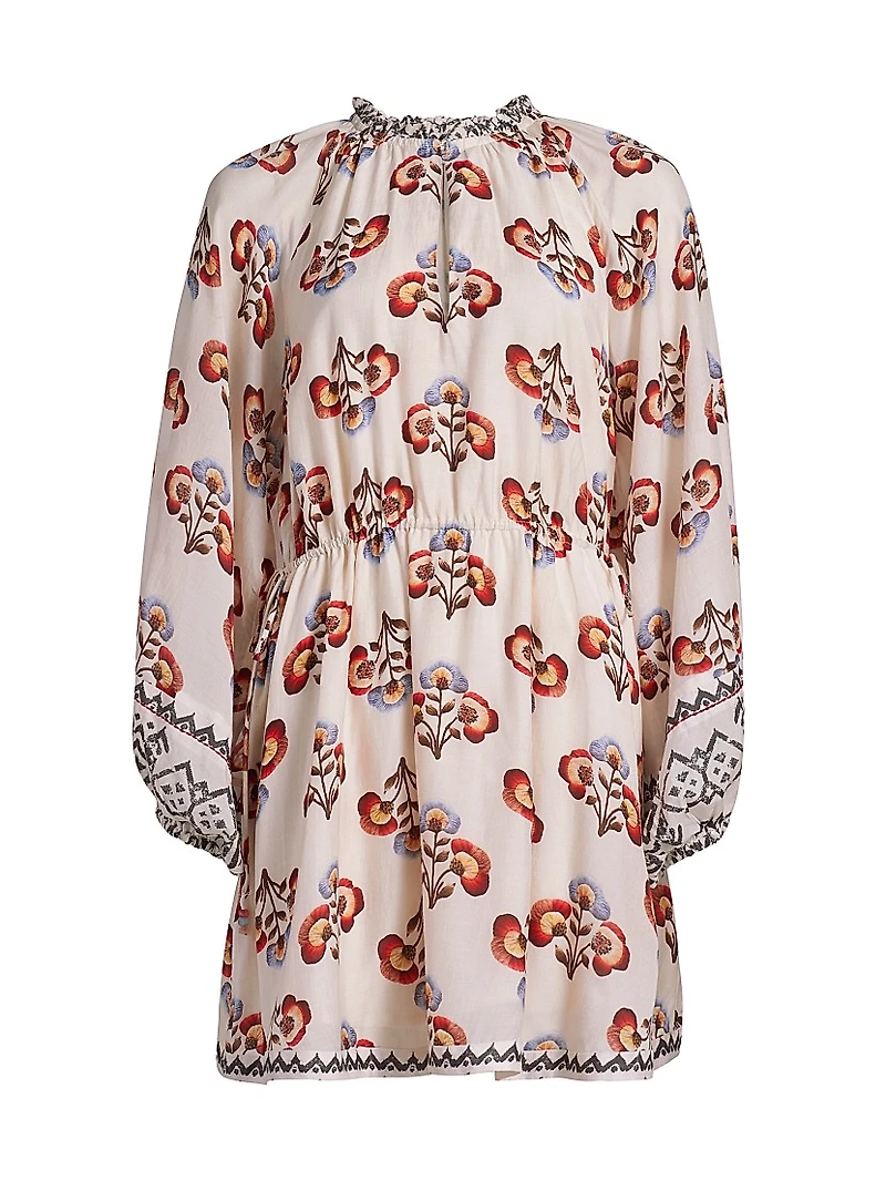 Caballito Vito Floral Long-Sleeve Minidress