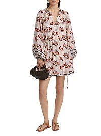 Caballito Vito Floral Long-Sleeve Minidress
