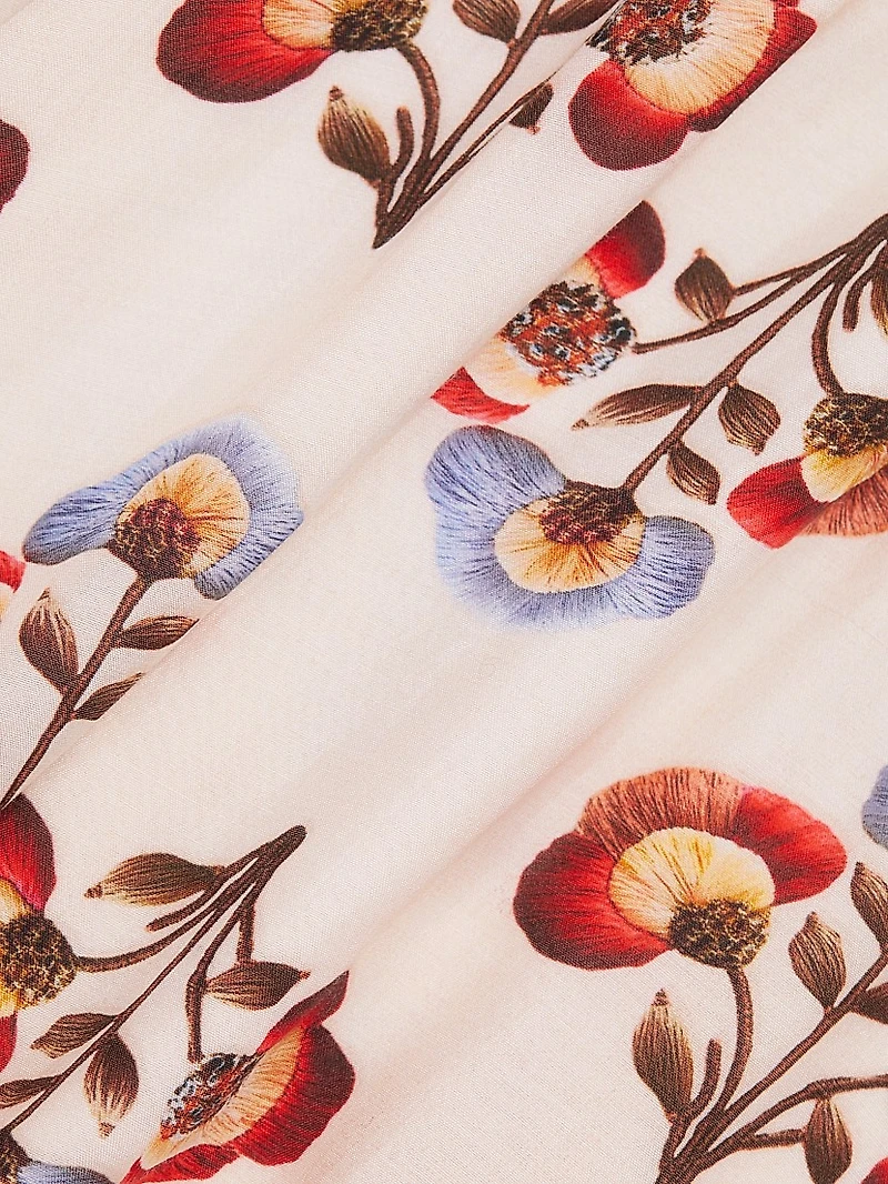 Caballito Vito Floral Long-Sleeve Minidress
