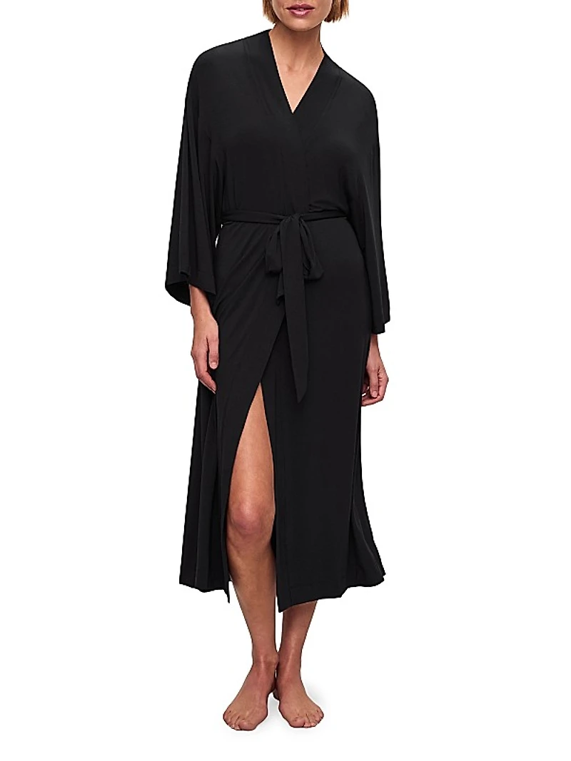 Gisele Kimono-Inspired Midi Robe