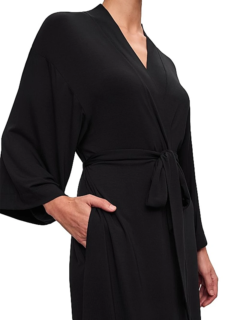 Gisele Kimono-Inspired Midi Robe