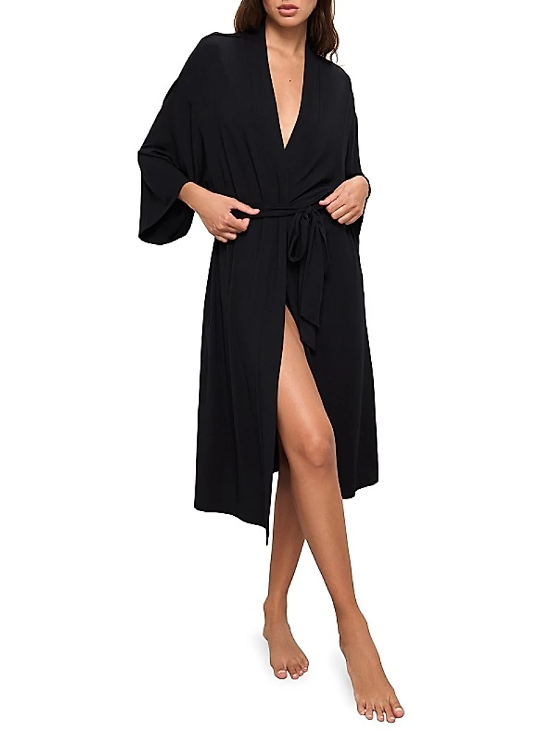 Gisele Kimono-Inspired Midi Robe