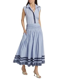 Roca Rocio Cotton A-Line Midi-Skirt