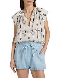 Torcuato Keyla Cotton Printed Top