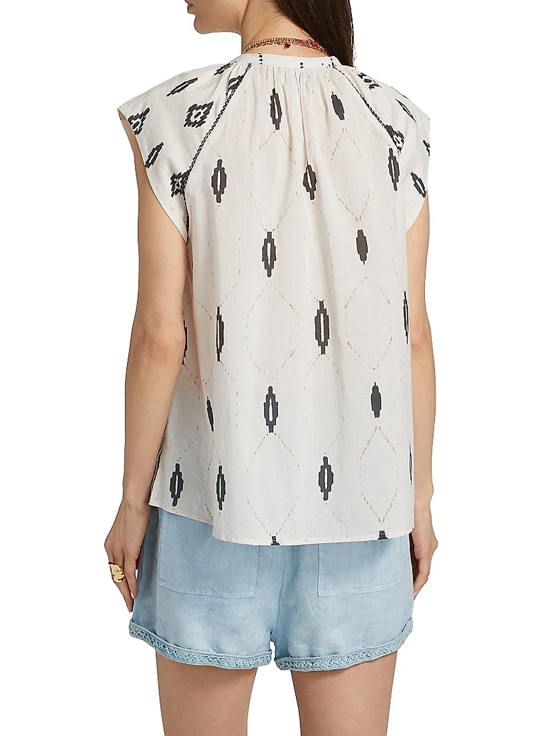 Torcuato Keyla Cotton Printed Top