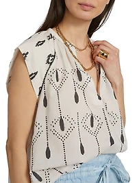 Torcuato Keyla Cotton Printed Top