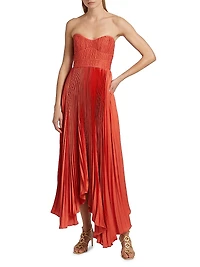 Juliett Plissé Midi-Dress