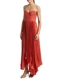 Juliett Plissé Midi-Dress