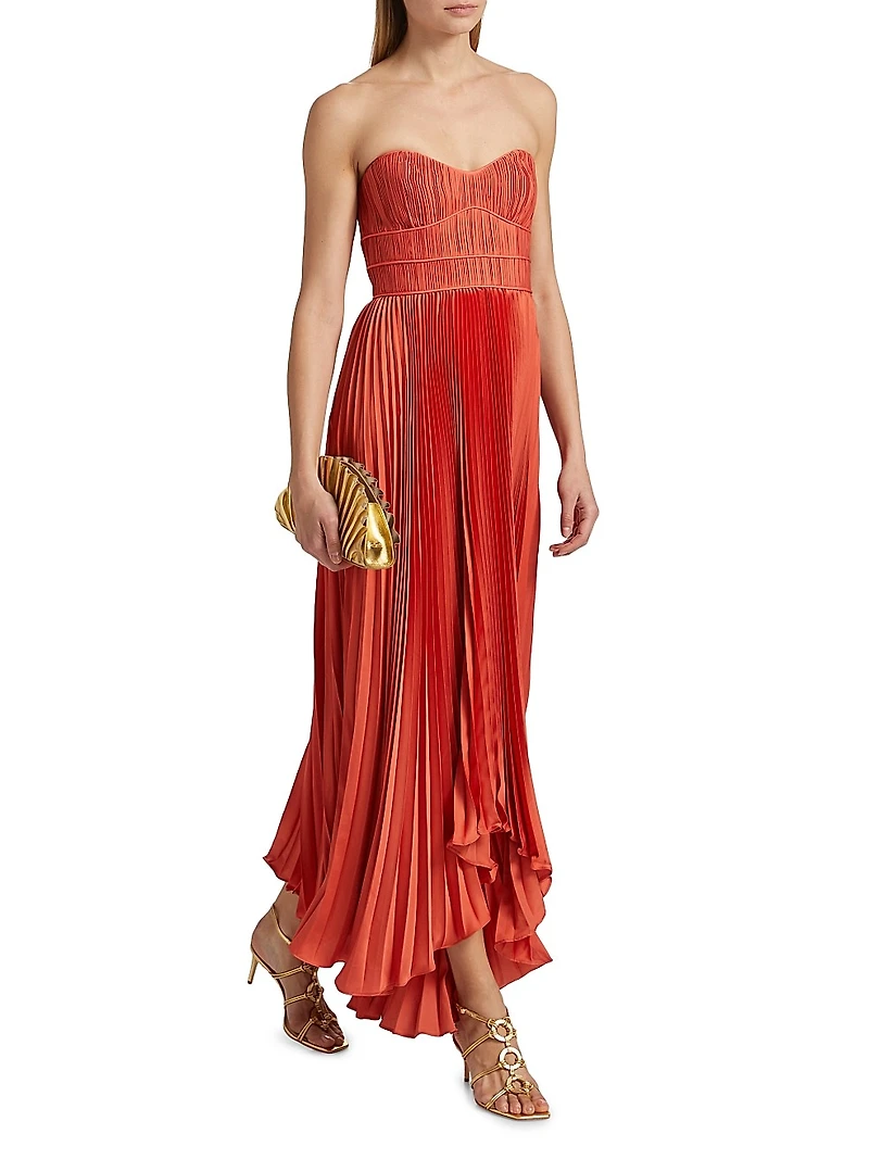 Juliett Plissé Midi-Dress