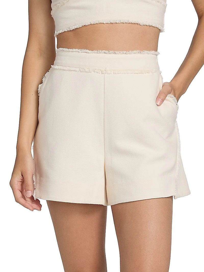 Lacey Fringe Cotton Shorts