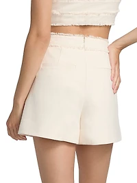 Lacey Fringe Cotton Shorts
