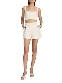 Lacey Fringe Cotton Shorts