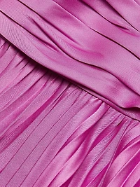 Del Pleated Strapless Gown
