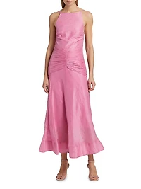 Kylie Ruched Midi-Dress