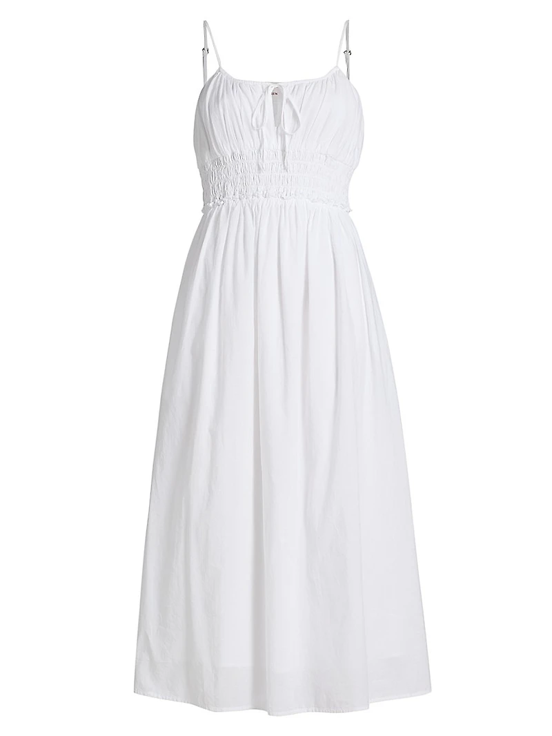 Jessa Shirred Waist Midi-Dress