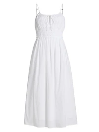 Jessa Shirred Waist Midi-Dress