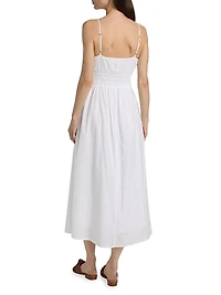 Jessa Shirred Waist Midi-Dress
