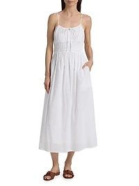 Jessa Shirred Waist Midi-Dress